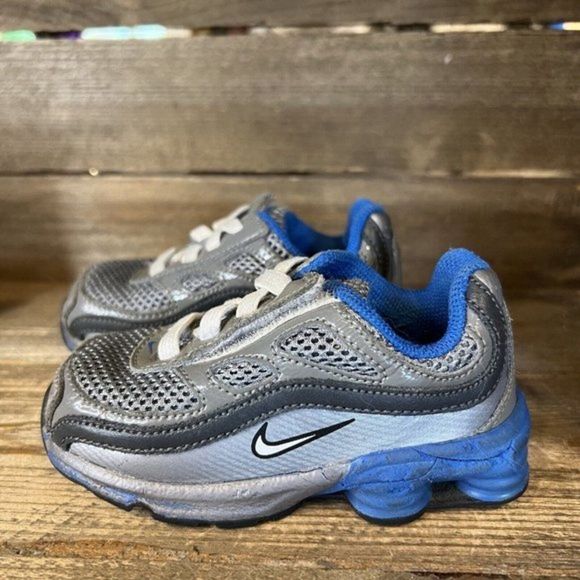 Little Kids Childrens Nike Shox Gray Athletic‎ Running Shoes Sneakers Size 6 C - Picture 2 of 7